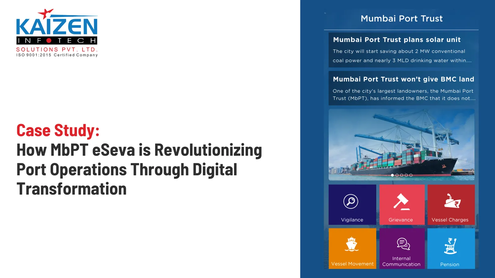 How MbPT eSeva is Revolutionizing Port Operations Through Digital Transformation